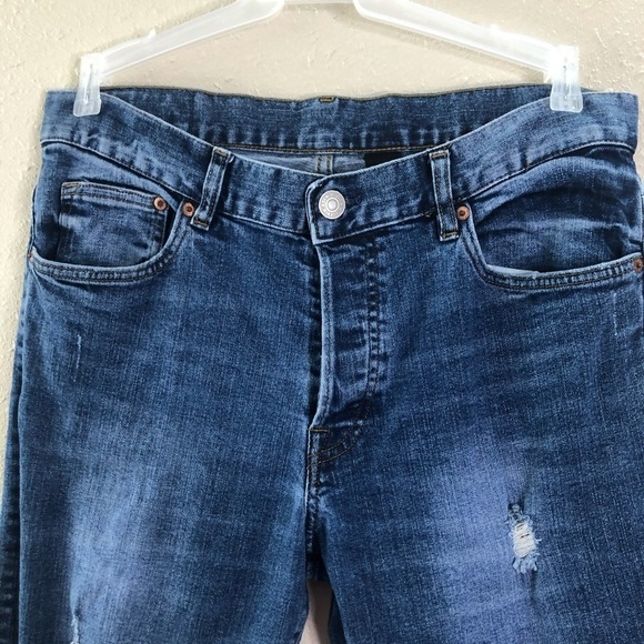 H&M Denim Distressed Jeans 33 x 32 Men's - Picture 8 of 10